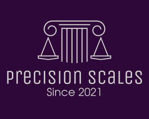 Justice Column Scale logo design