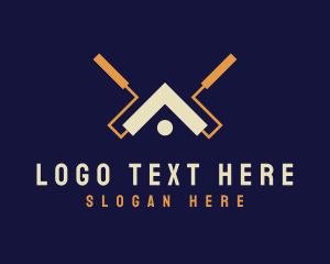 Subdivision - Home Paint Roller logo design