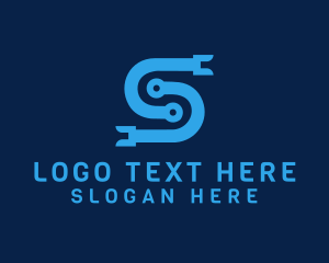 Letter S - Software Programmer Cable logo design