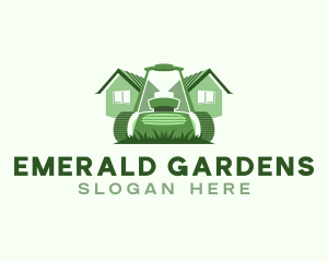 Grass Lawn Mower logo design