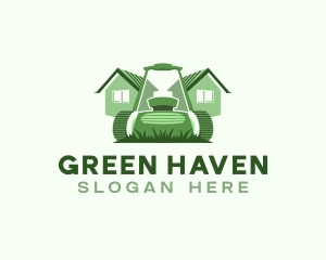 Grass Lawn Mower logo design