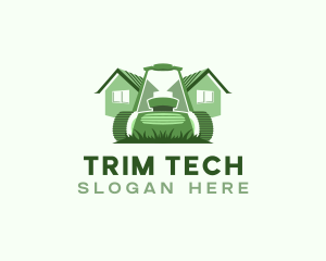 Trimmer - Grass Lawn Mower logo design