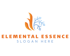 Element - Fire Snowflake Element logo design