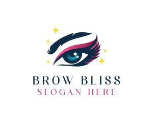 Cosmetology Eye Lashes logo design