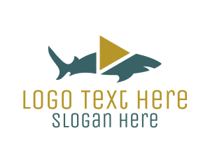 Record - Shark Fish Play logo design
