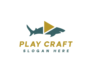 Shark Fish Play logo design