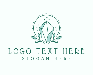 Glamorous - Green Crystal Glam logo design