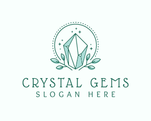 Green Crystal Glam logo design