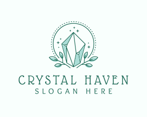 Green Crystal Glam logo design