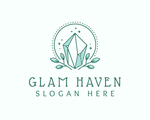 Glam - Green Crystal Glam logo design