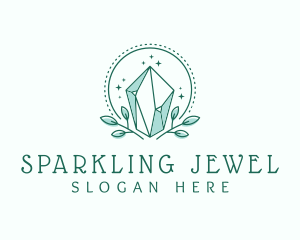 Green Crystal Glam logo design