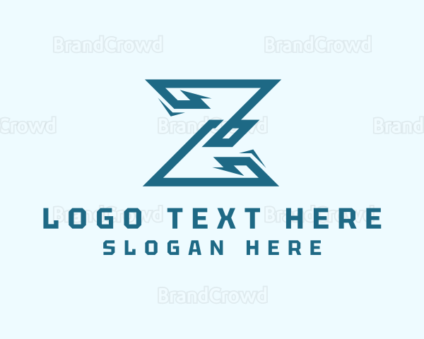 Digital Tech Letter Z Logo