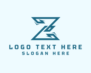 Zig Zag - Digital Tech Letter Z logo design