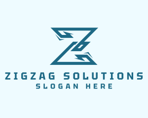 Digital Tech Letter Z logo design