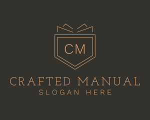 Manual - Shield Book Education Manual logo design