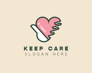 Hand Heart Care logo design