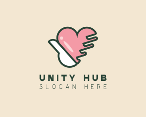 Hand Heart Care logo design