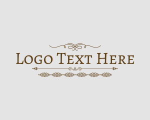 Ornate Elegant Restaurant Logo