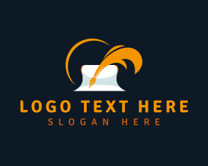 Editing - Quill Pen Writing logo design