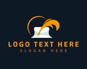 Tax - Quill Pen Writing logo design