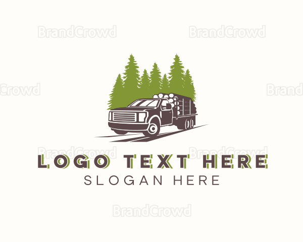 Tree Log Truck Logo