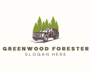 Pine Log Truck logo design