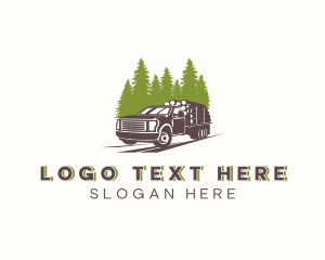 Shipment - Tree Log Truck logo design