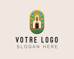 Cabin - Gold Tree House logo design