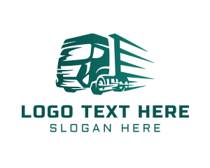 Dump Truck - Logistics Truck Express logo design