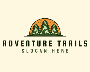 Pine Forest Adventure logo design