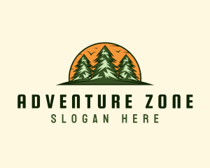 Pine Forest Adventure logo design