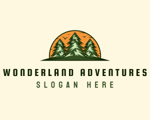 Pine Forest Adventure logo design