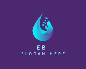 Blue Water Droplet  Logo