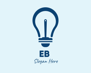 Sanitation - Light Bulb Squeegee logo design