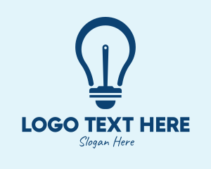 Lighting - Light Bulb Squeegee logo design