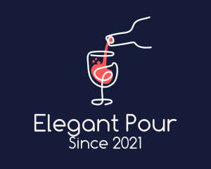 Red Wine Pour logo design