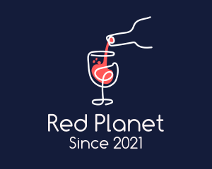 Red Wine Pour logo design