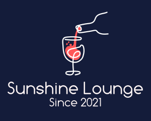 Red Wine Pour logo design