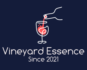 Red Wine Pour logo design