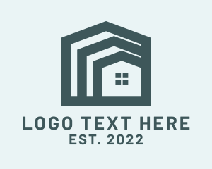 Roofing - Prefab House Property logo design