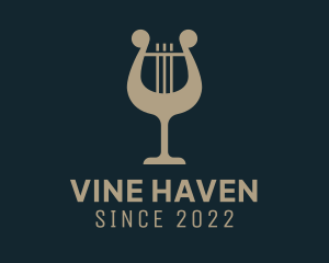 Wine Harp Music  logo design