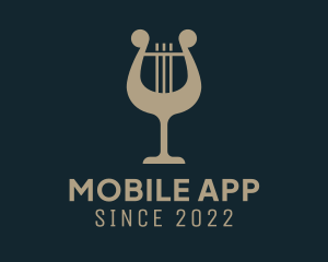 Lounge - Wine Harp Music logo design