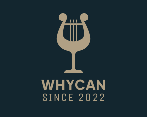 Cocktail - Wine Harp Music logo design
