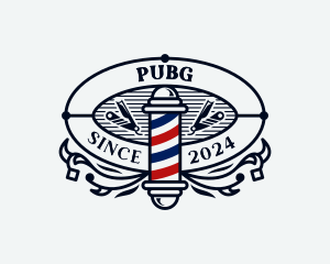 Barbershop Razor Hairstyling Logo