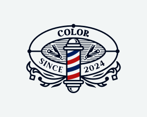 Emblem - Barbershop Razor Hairstyling logo design