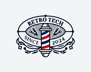 Barbershop Razor Hairstyling logo design