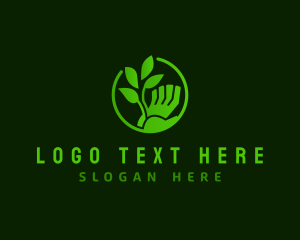 Conservation - Hand Grow Plant logo design