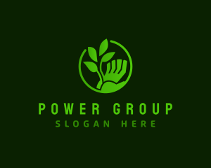 Hand Grow Plant Logo