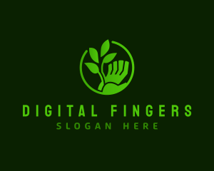 Fingers - Hand Grow Plant logo design