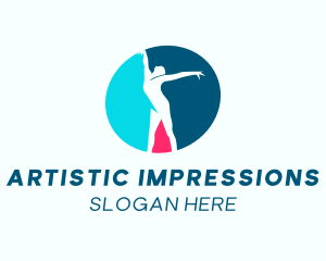 Exhibition - Colorful Gymnast Body logo design